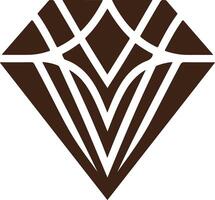 Diamond outline value icon vector