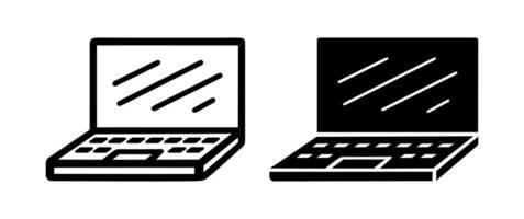 Notebook computer cartoon doodle, . vector