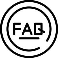 FAQ Line Icon vector