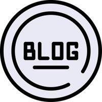 Blog Line Filled Icon vector