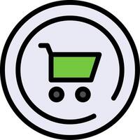 Cart Line Filled Icon vector