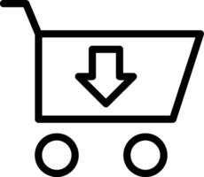 Add to Cart Line Icon vector