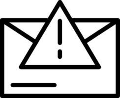 Warning Triangle Line Icon vector