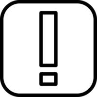 Exclamation Mark Line Icon vector