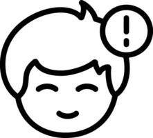Away status indicator Line Icon vector