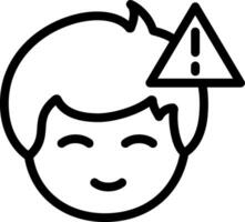 Error or warning symbol Line Icon vector