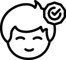 Approval status indicator Line Icon vector