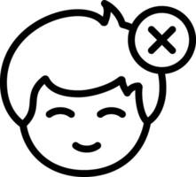 Rejected status indicator Line Icon vector