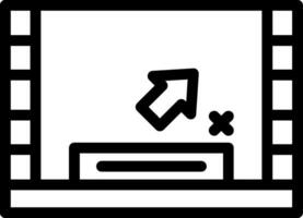 Closed captioning Line Icon vector