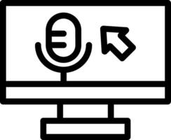 Voice commands Line Icon vector