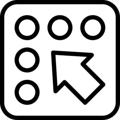 Braille support Line Icon