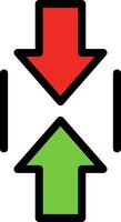 Scroll Up Line Filled Icon vector