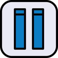 Pause Line Filled Icon vector