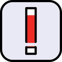 Exclamation Mark Line Filled Icon vector