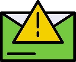 Warning Triangle Line Filled Icon vector