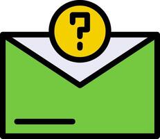 Question Mark Line Filled Icon vector