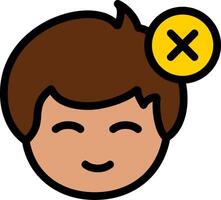 Rejected status indicator Line Filled Icon vector