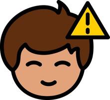 Error or warning symbol Line Filled Icon vector