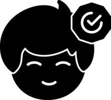 Approval status indicator Glyph Icon vector