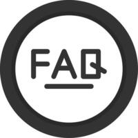 FAQ Flat Icon vector