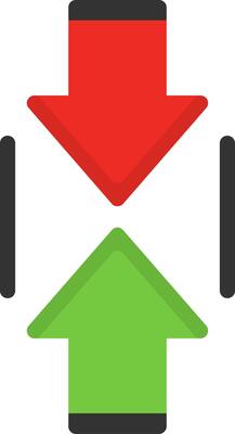 Scroll Up Flat Icon