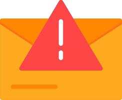 Warning Triangle Flat Icon vector
