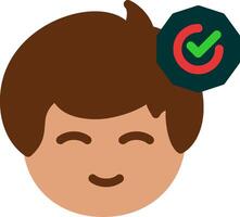 Approval status indicator Flat Icon vector
