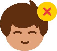 Rejected status indicator Flat Icon vector