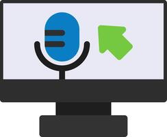 Voice commands Flat Icon vector