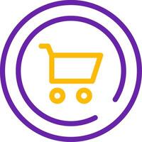 Cart Line Two Color Icon vector