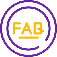FAQ Line Two Color Icon vector