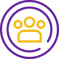 Team Line Two Color Icon vector