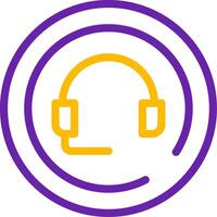 Support Line Two Color Icon vector