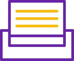Print Line Two Color Icon vector
