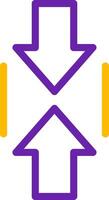 Scroll Up Line Two Color Icon vector