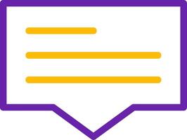 Comment Line Two Color Icon vector