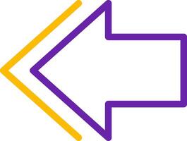 Previous Line Two Color Icon vector
