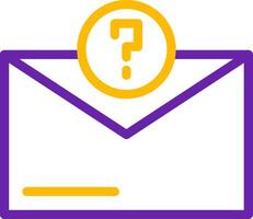 Question Mark Line Two Color Icon vector