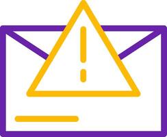 Warning Triangle Line Two Color Icon vector