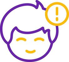 Away status indicator Line Two Color Icon vector