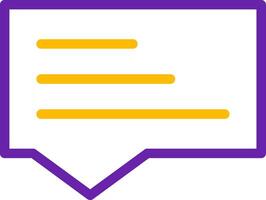 Speech Bubble Line Two Color Icon vector
