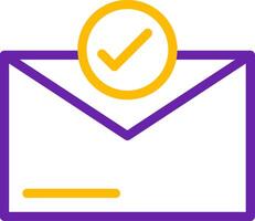 Checkmark Line Two Color Icon vector