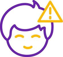 Error or warning symbol Line Two Color Icon vector