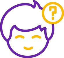 Question mark Line Two Color Icon vector