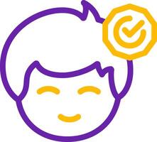 Approval status indicator Line Two Color Icon vector