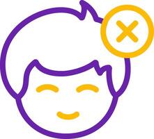 Rejected status indicator Line Two Color Icon vector