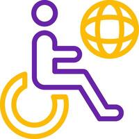 Accessibility Line Two Color Icon vector