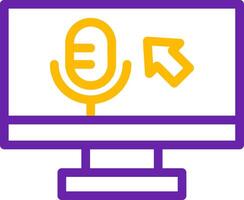 Voice commands Line Two Color Icon vector