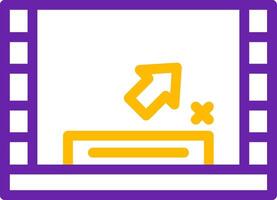 Closed captioning Line Two Color Icon vector