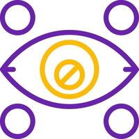 Color blindness Line Two Color Icon vector